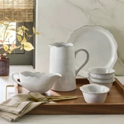 Carved Edge Pitcher Cream - Hearth & Hand™ With Magnolia