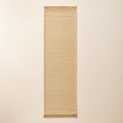 Patterned Border Stripe Area Rug Khaki - Hearth & Hand™ With Magnolia 4 Patterned Border Stripe Area Rug Khaki - Hearth & Hand™ With Magnolia - Image 4