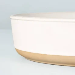 95oz Modern Rim Stoneware Oval Serving Bowl Cream/Clay - Hearth & Hand™ With Magnolia 3 95oz Modern Rim Stoneware Oval Serving Bowl Cream/Clay - Hearth & Hand™ With Magnolia -Hearth & Hand With Magnolia Shop GUEST fd79caef 020b 4a03 a7c9 6a0581815e8f